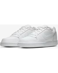 Nike - Ebernon Low Aq1779-100 Leather Basketball Sneaker Shoes Td38 - Lyst