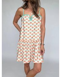 Day + Moon - Floral Braided Strap Mini Dress - Lyst