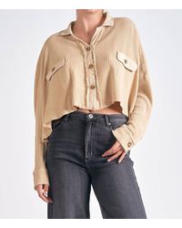 Elan - Crop Button Down Jacket - Lyst
