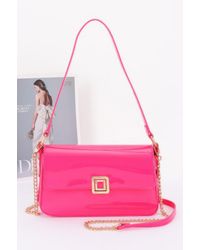 Fashnzfab - Enamel Flap Shoulder Bag - Lyst