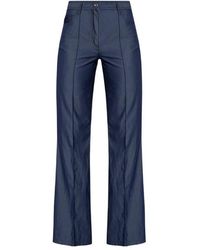 Ferragamo - Ferragamo Front Pleated Flared Trousers - Lyst