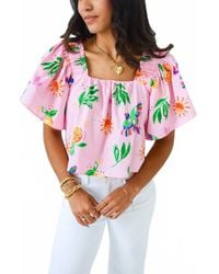 Karlie - Toucan Fruit Square Neck Top - Lyst