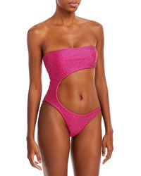 Cult Gaia - Bisa Embellished Strapless One-piece Swimsuit - Lyst
