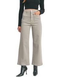 Just Black Denim - Madelyn Patch Pocket Wide Leg Jeans - Lyst