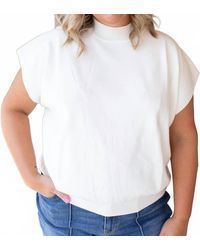 Eesome - Pure Elegance Mock Neck Knit Top - Lyst