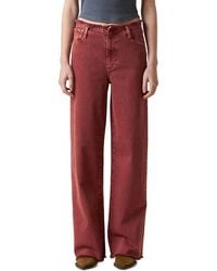 Le Jean - Fray Waist Column Jeans - Lyst