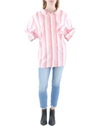 Tommy Hilfiger - Plus Collared Stripes Button-Down Top - Lyst