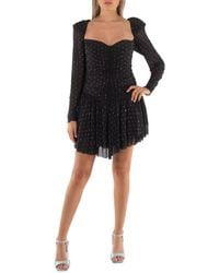 ROTATE BIRGER CHRISTENSEN - Rhinestone-Embellished Ruffle Mesh Mini Dress - Lyst