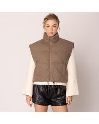 TRUEDAMES - Solid Knit Padded Vest - Lyst