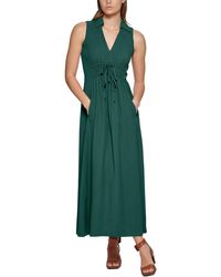 Calvin Klein - Collar Long Maxi Dress - Lyst