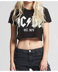 Recycled Karma - Ac/Dc 1973 Crop Tee - Lyst