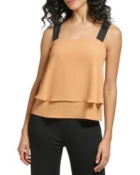 DKNY - Fold-over Tank Pullover Top - Lyst