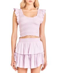 LoveShackFancy - Ruffle Mini Skirt - Lyst