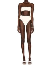 Haight - Ribbed High Leg Hotpants Bikini Bottom - Lyst