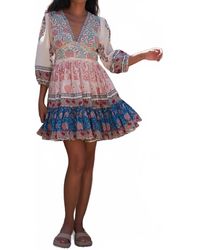 Mo Maya - Peacock Mini Dress - Lyst