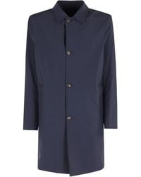 KIRED - Midnight Reversible Buttoned Polyamide Coat - Lyst