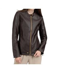 Nine West - Studded Faux-Leather Racer Jacket - Lyst