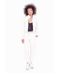 Mono B - Quilted Cropped Zip-Up Jacket - Lyst