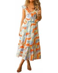 Thml - Abstract Print Maxi Dress - Lyst
