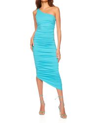 Susana Monaco - One Arm Gathered Midi Dress - Lyst