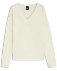 BOSS - V-Neck Sweater - Lyst