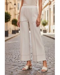 Vilagallo - Raw Knit Wide Leg Trousers - Lyst