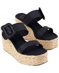 Shu Shop - Leena Raffia Wedge Sandals - Lyst