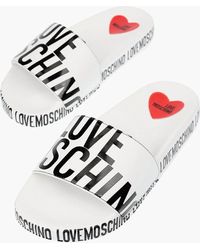 Love Moschino - Printed Slide - Lyst