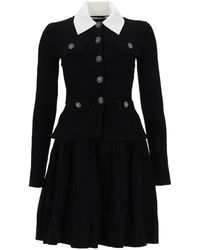 Self-Portrait - Tailored Knit Mini Dress - Lyst