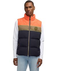 Scotch & Soda - Ovela Mixed Media Vest With Quilted Detailing - Lyst