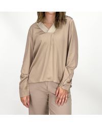 Margittes - Tori V-Neck Top - Lyst