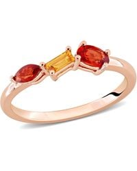 Mimi & Max - Multi-Gem Three Stone Ring Sterling - Lyst