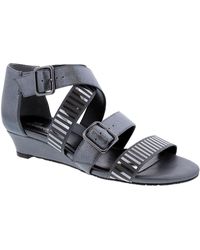 Ros Hommerson - Voluptuous Leather Criss-cross Wedge Sandals - Lyst