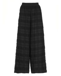 Uma Wang - Wide-Leg Pants With Textured Checkered Pattern - Lyst