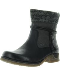 Rieker - Faux Fur Lined Leather Mid-Calf Boots - Lyst