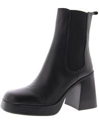Steve Madden - Sabetha Leather Block Heel Chelsea Boots - Lyst