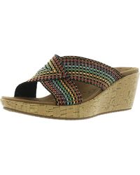 Skechers - Dressy Padded Insole Wedge Sandals - Lyst