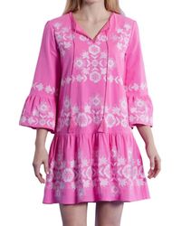 tyler boe - Holly Cotton Embroidered Tunic Dress - Lyst