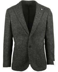 Luigi Bianchi - Rounded Jacket With Modern Silhouette And Textured Fabric - Lyst
