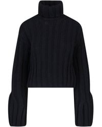 KHAITE - Cable-Knit Turtleneck Sweater - Lyst