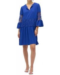 Joseph Ribkoff - Laser Cut Sleeves A-Line Dress - Lyst