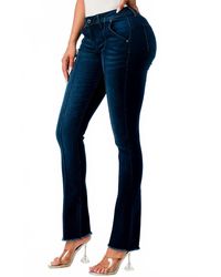 Grace In La - Mid-Rise Center Seam Denim Jean - Lyst
