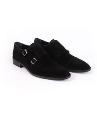 VELLAPAIS - Mico Cap Toe Suede Double Monk - Lyst