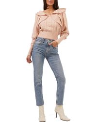 Astr - Cabot Bead Embellished Crop Sweater - Lyst