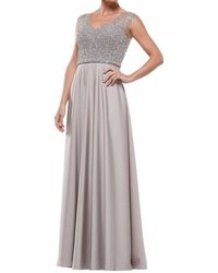 Marsoni by Colors - Beaded Bodice Flowy A-Line Dress - Lyst