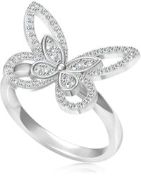 Donatello Gian - Crystal Butterfly Ring - Lyst