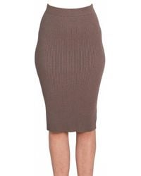 Be Cool - Ribbed Knit Sweater Skirt - Lyst