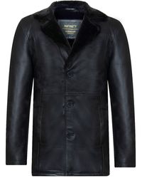 Infinity Leather - Reefer Leather Jacket - Lyst