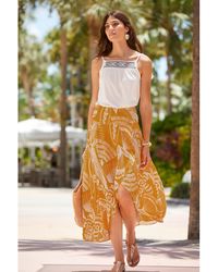 Lascana - Flowy Patterned Maxi Skirt - Lyst