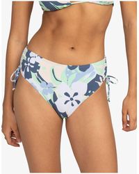 Roxy - Printed Beach Classics Mod Lace Up Bikini Bottoms - Lyst